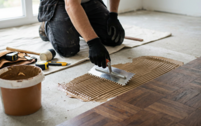 Pose de parquet collée par artisan professionnel - préparation et savoir-faire